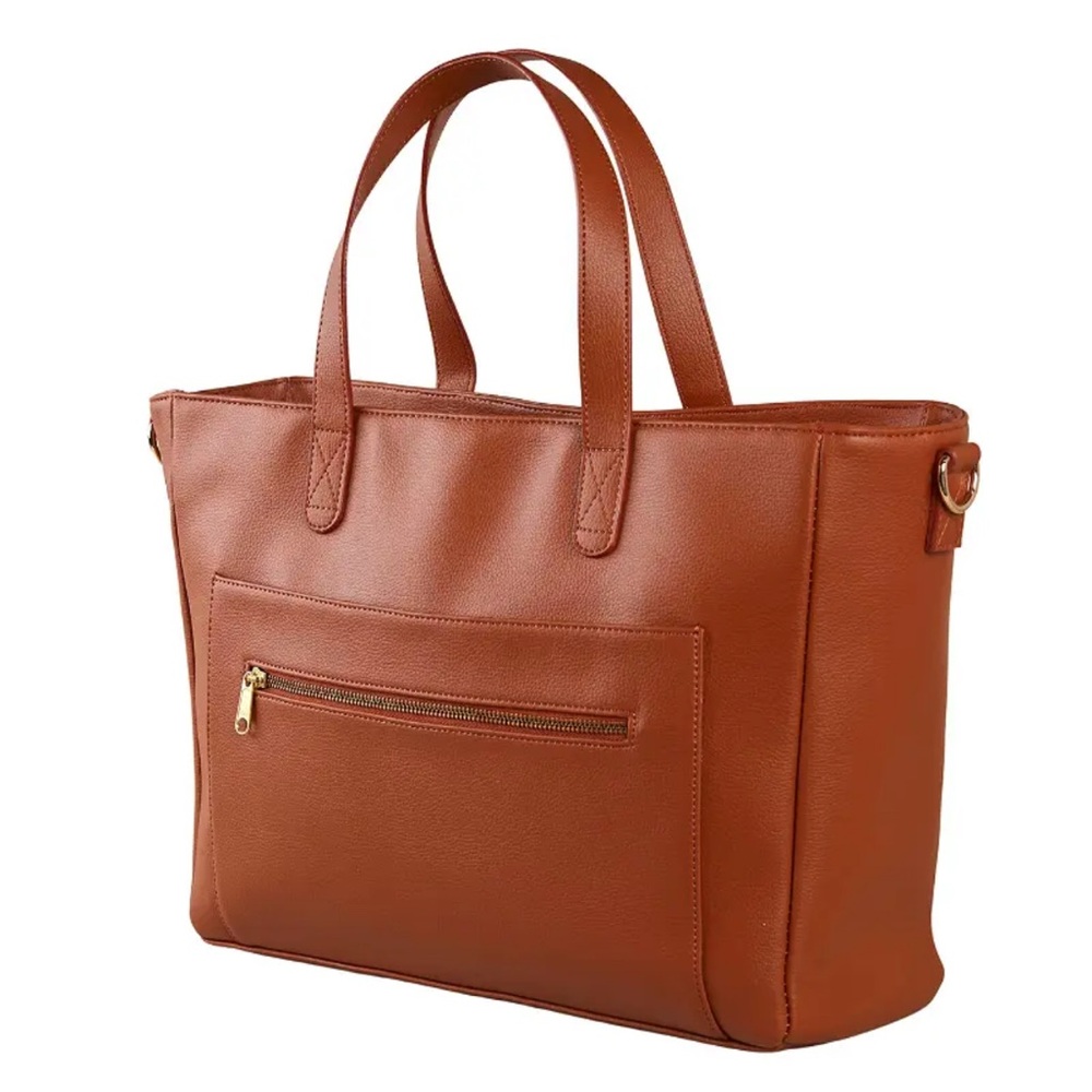 Erin Condren Camel Vegan Leather Work Bag